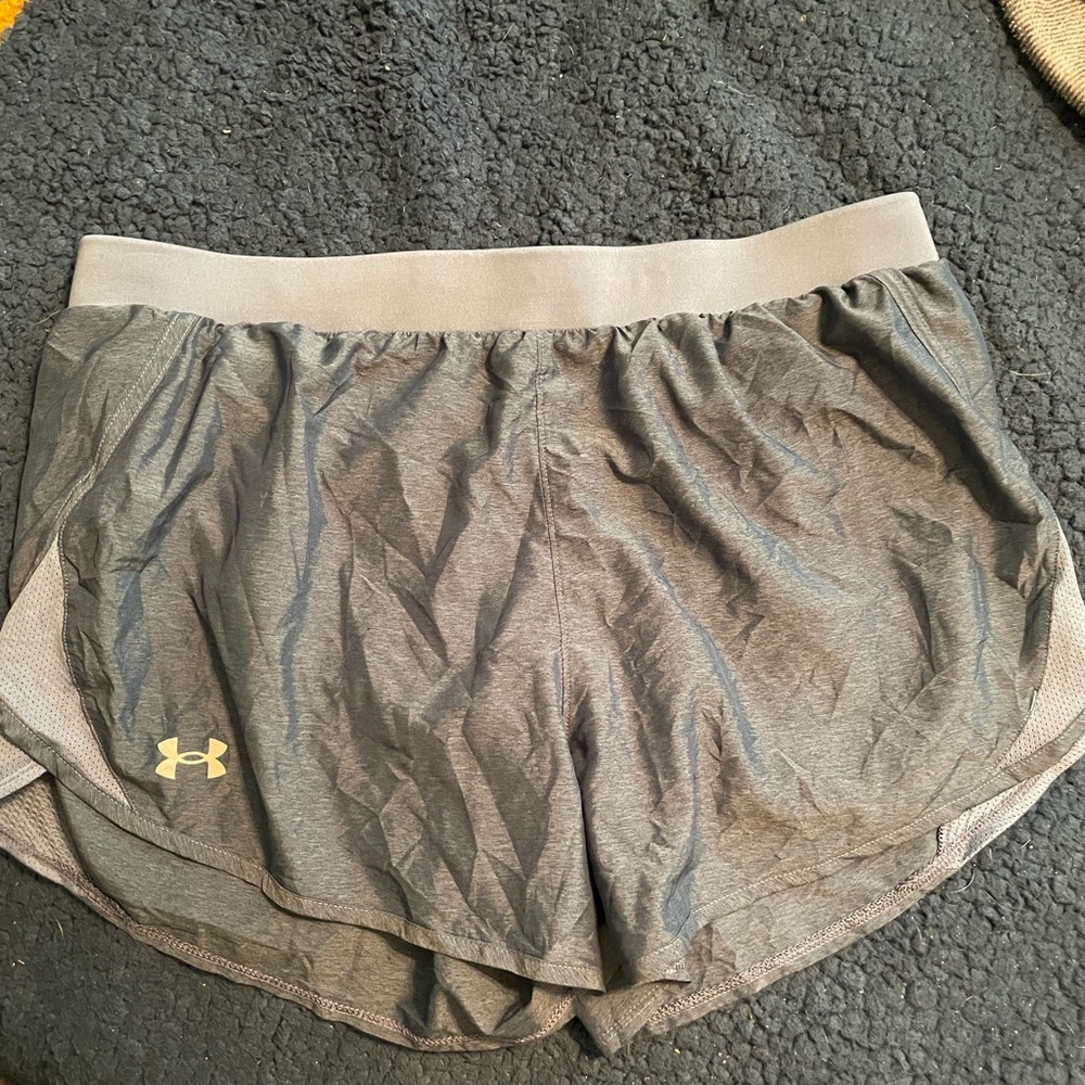 Women’s under Armour, lightweight running shorts, L.